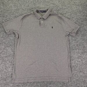 Polo Ralph Lauren Shirt Mens Extra Large Gray Soft‎ Cotton Small Pony Casual